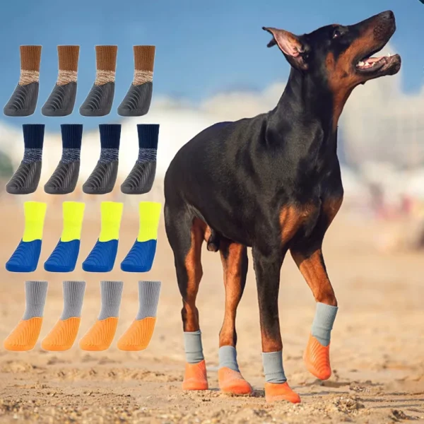 4Pcs Outdoor Pet Dog Boots