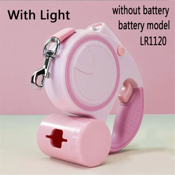 Dog Leash With Led Lights and Garbage Bag